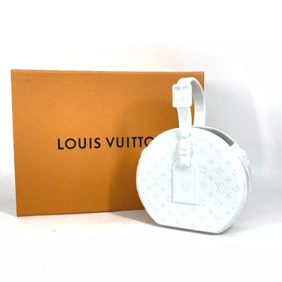 LOUIS VUITTON GI0576 Monogram veneer porcelain Flower-Vase interior decor Unused - Picture 1 of 11